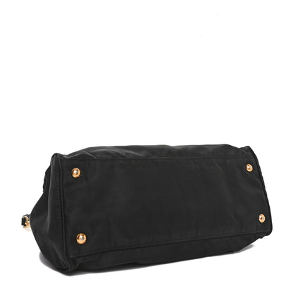 Prada Tessuto Nylon Saffiano Shopping Tote Black 4 of 9