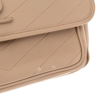 Saint Laurent Lambskin Matelasse Monogram Medium Niki Chain Satchel Dark Beige 12 of 14