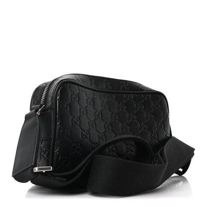Gucci GG Calfskin Embossed Emblem Small Crossbody Bag Black 3 of 10