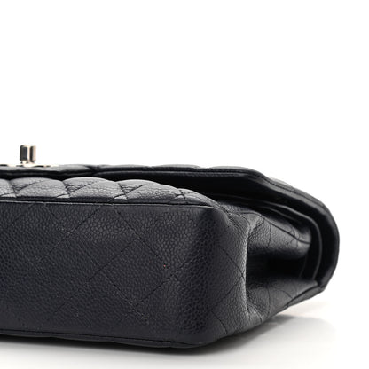 Chanel Caviar Quilted Medium Double Flap Navy 9 of 10