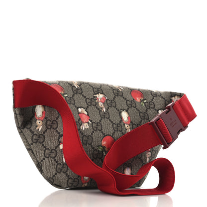 Gucci X PETER RABBIT GG Supreme Monogram Rabbit Print Childrens Belt Bag Beige Ebony Red 3 of 10