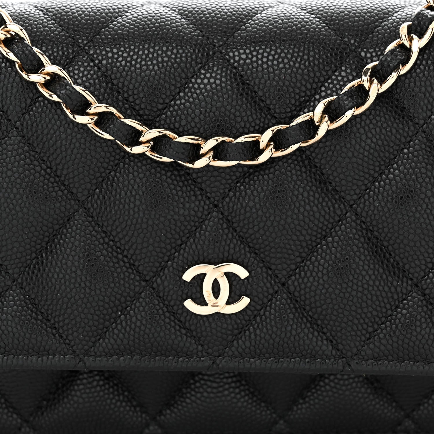 Chanel Caviar Quilted Mini Wallet On Chain WOC Black 8 of 10