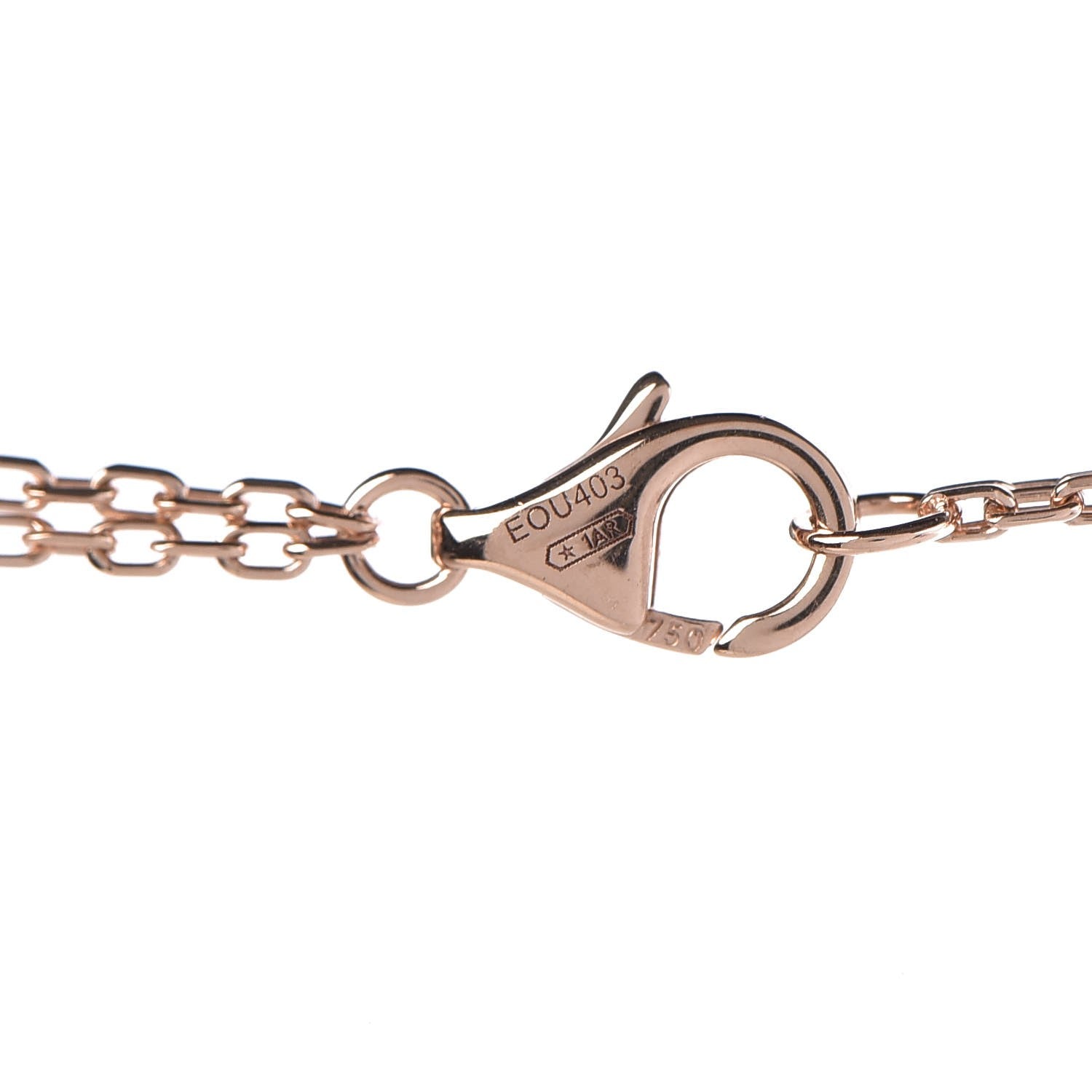 Cartier 18K Pink Gold 2 Diamond LOVE Necklace 5 of 6