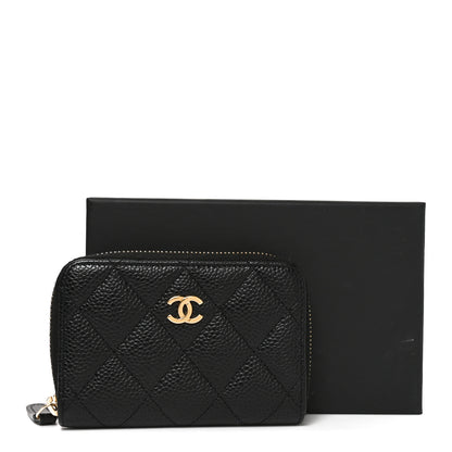 Chanel Caviar Quilted Zip Coin Purse Black 8 of 8