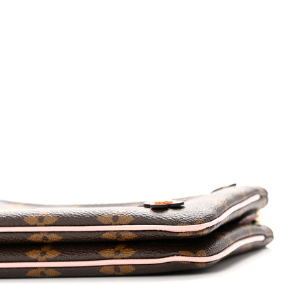 Louis Vuitton Monogram Blooming Flowers Double Zip Pochette 10 of 11
