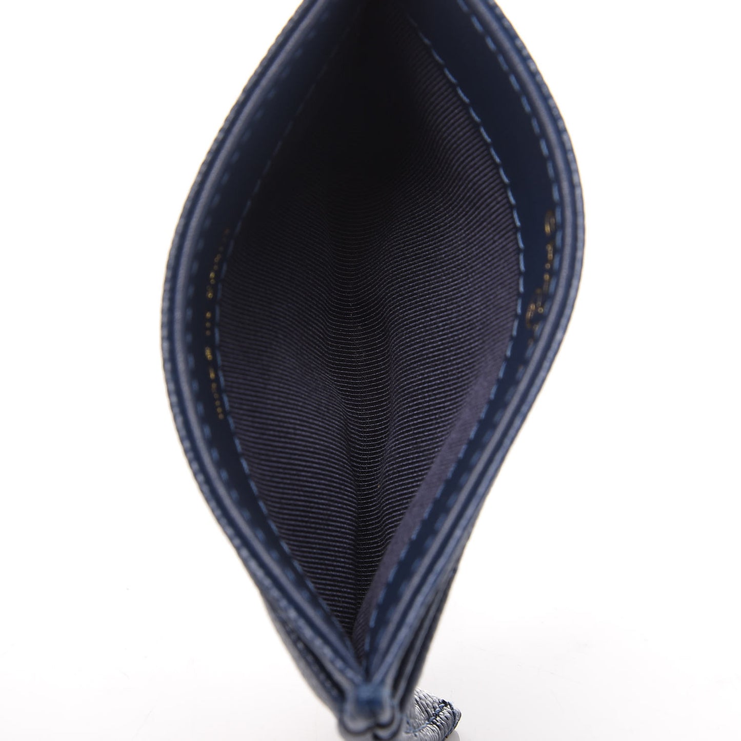 Caviar Quilted Card Holder Blue