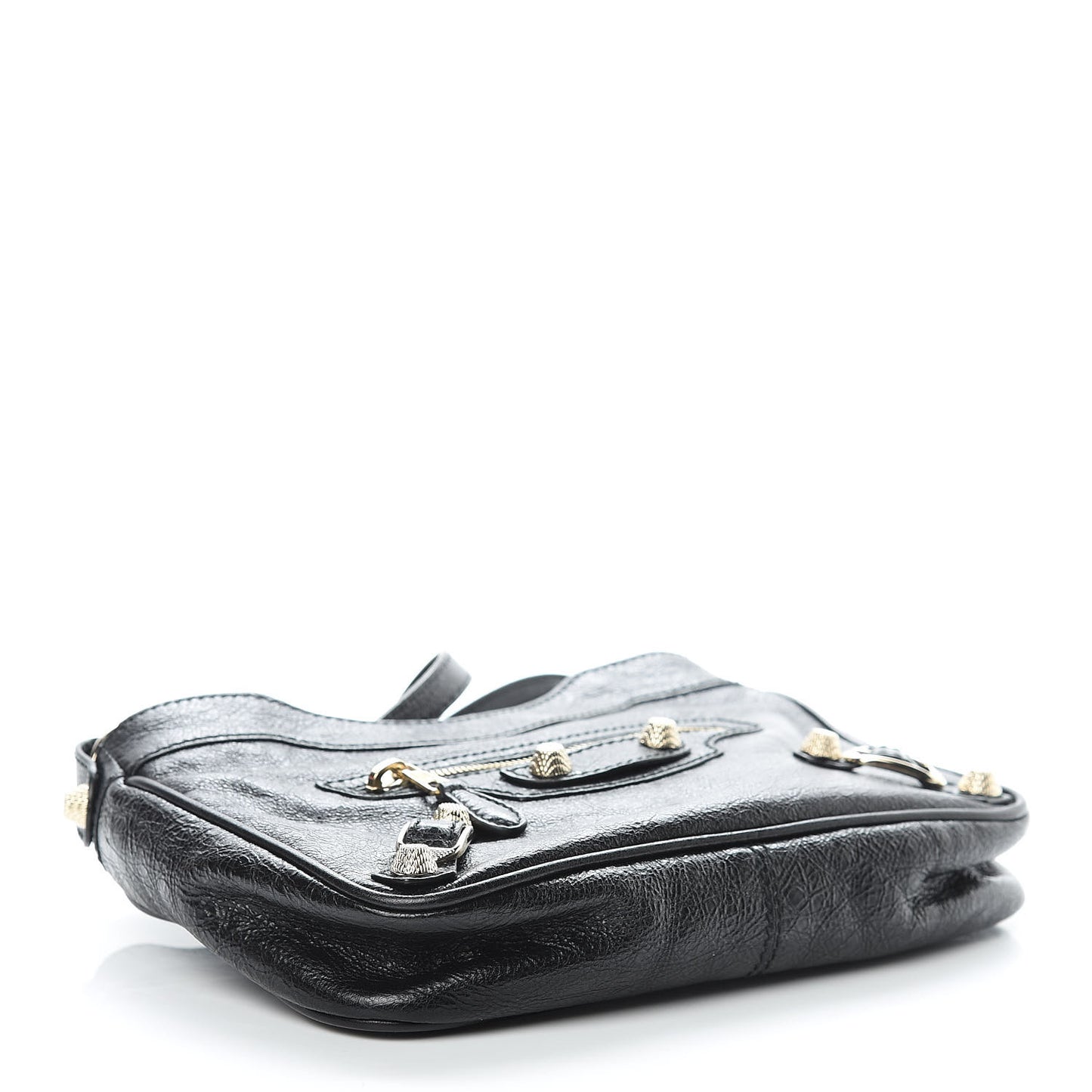 Agneau Giant 12 Gold Hardware Hip Black