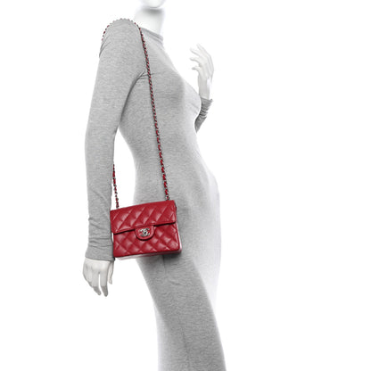 Chanel Caviar Quilted Mini Square Flap Red 2 of 12