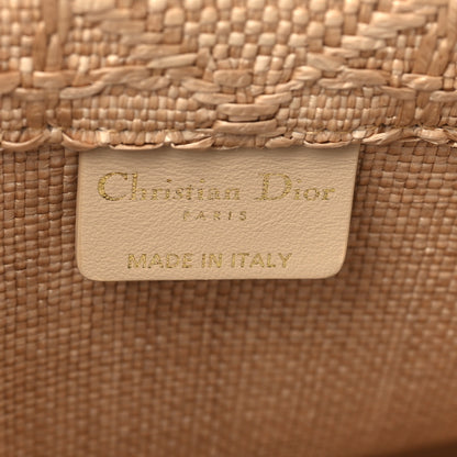 Christian Dior Raffia Cannage Medium Book Tote Natural 6 of 9