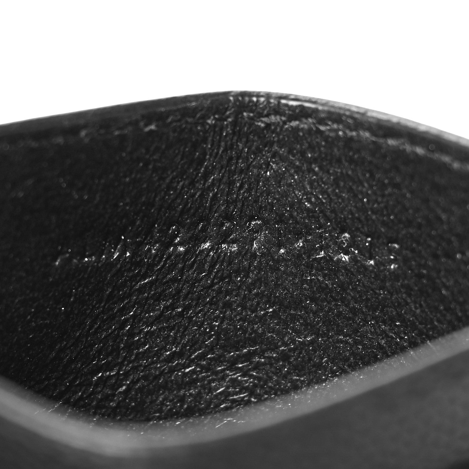 Saint Laurent Grain De Poudre Matelasse Chevron Monogram Credit Card Case Black 7 of 10