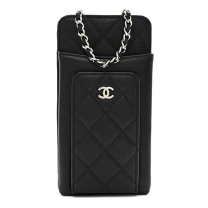 Chanel Caviar Quilted Zip Phone Case Black 1 of 11