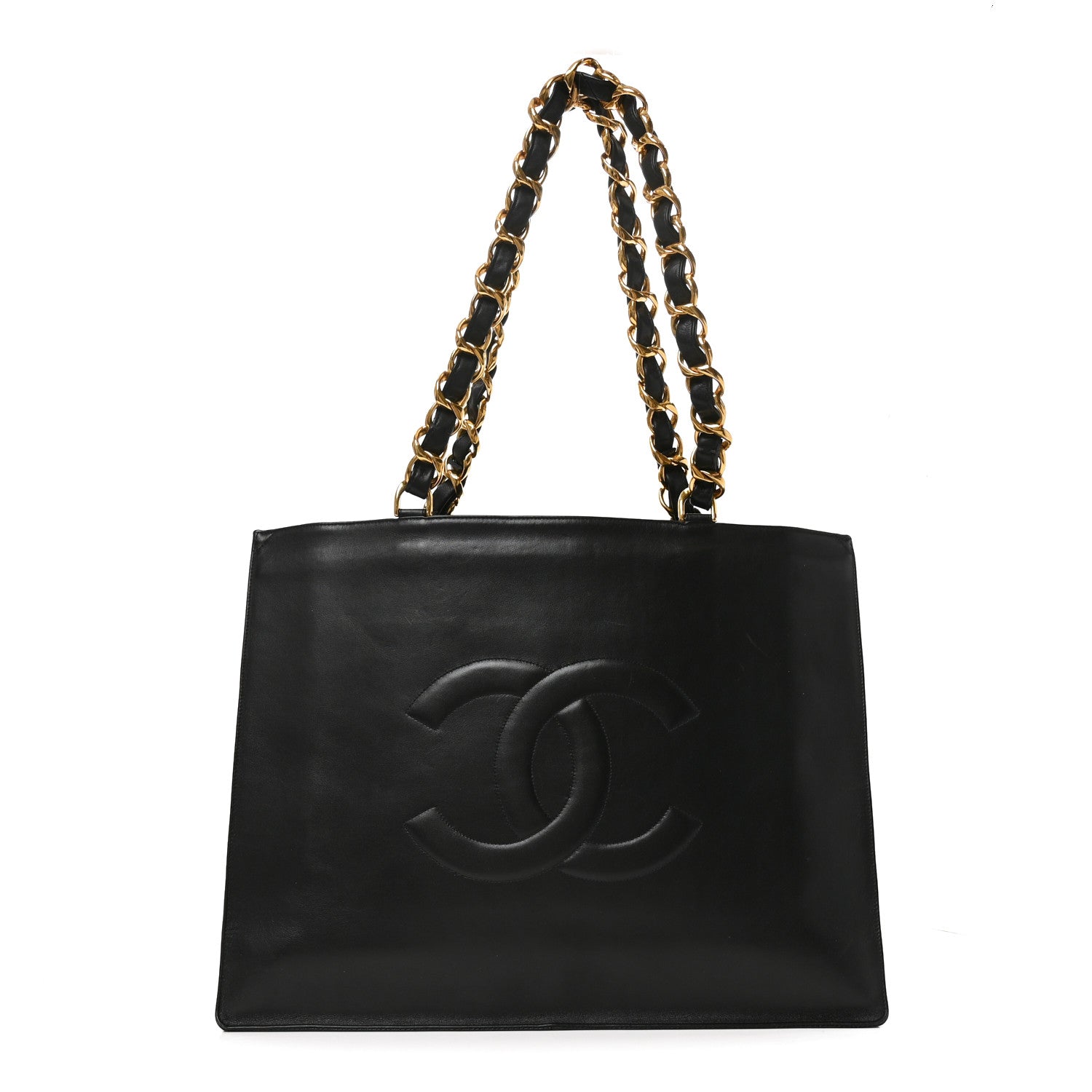 Chanel Lambskin CC Tote Black 1 of 10