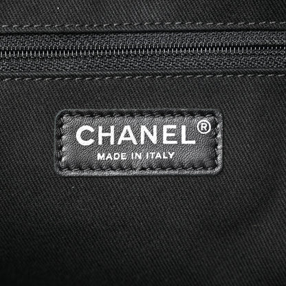 Chanel Calfskin Large Coco Eyelets Shopping Tote Black 6 of 10