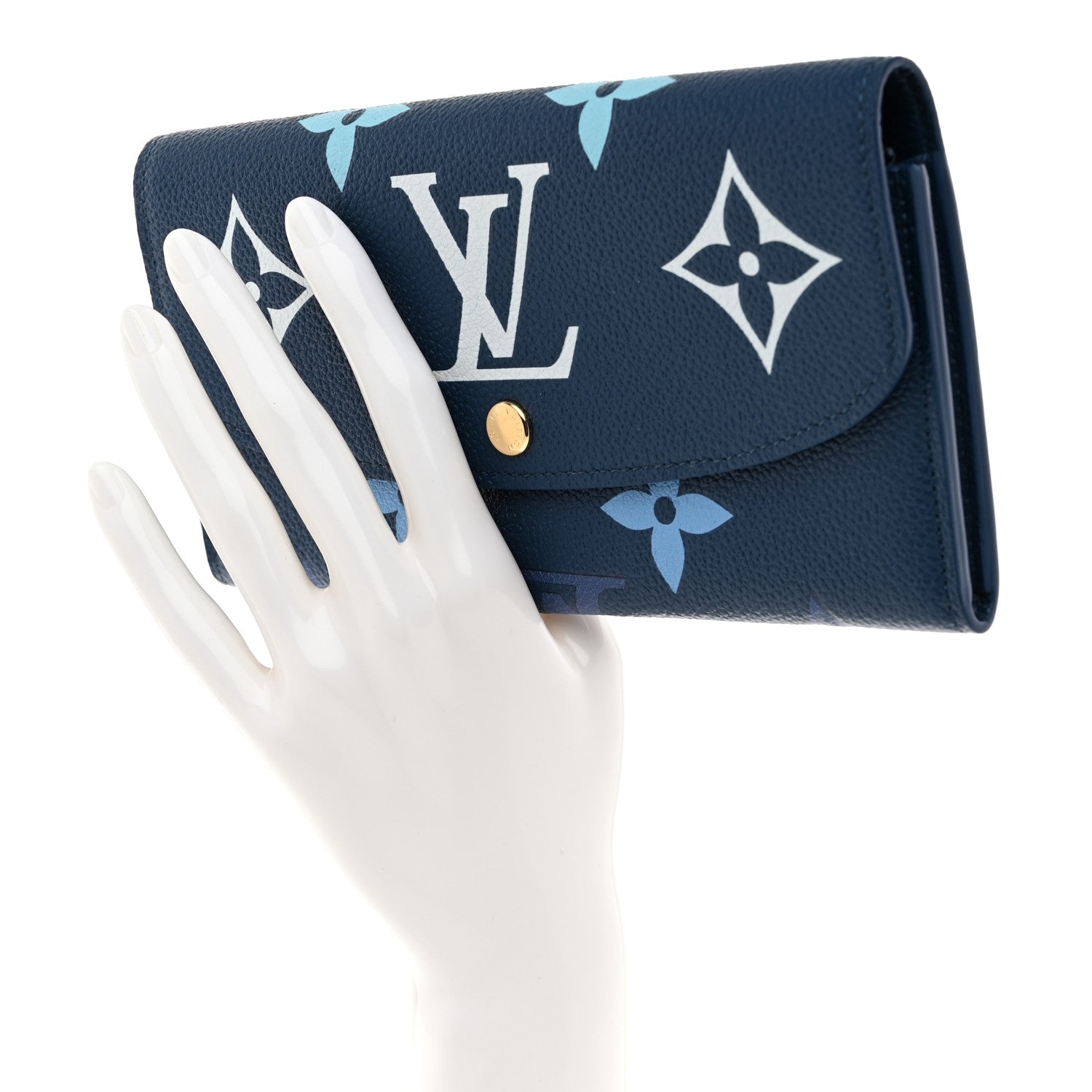 Louis Vuitton Empreinte Monogram Giant Emilie Wallet Gradient Blue 2 of 6