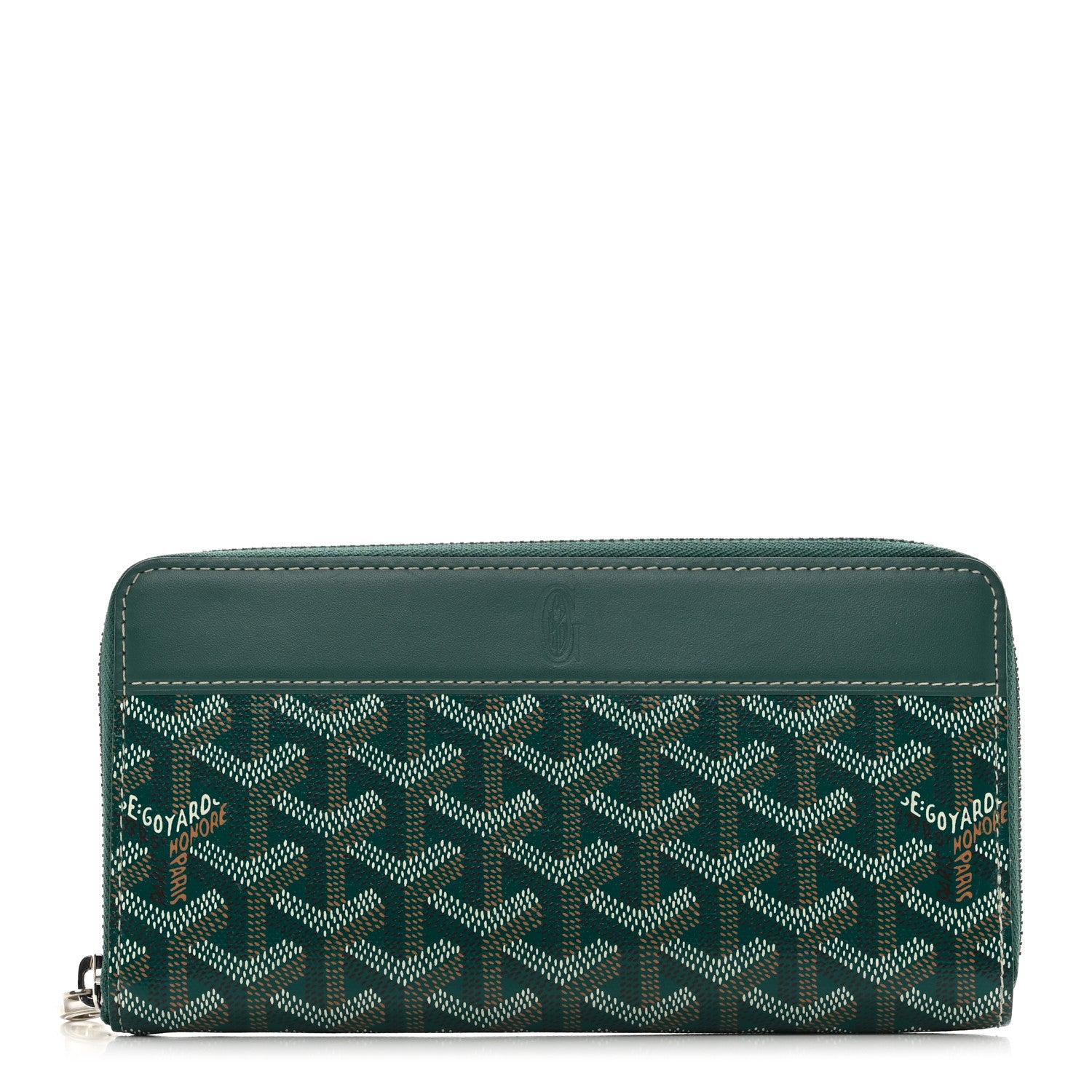 Goyard Goyardine Matignon Zip Around GM Wallet Green 1 of 7