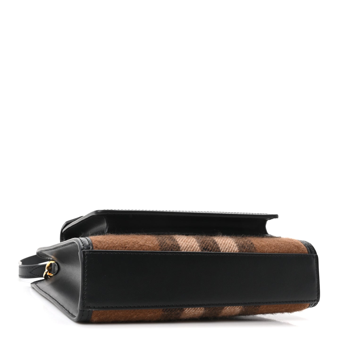 Smooth Calfskin Cashmere Check Mini Pocket Bag Brown