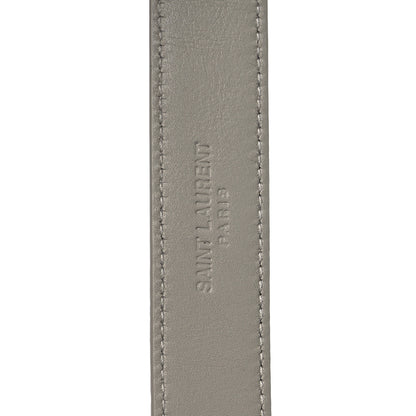Saint Laurent Smooth Calfskin Monogram Square Buckle Belt 80 32 Blanc Vintage 3 of 6