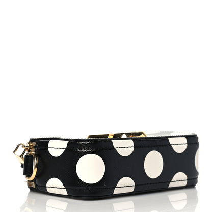 Marc Jacobs Saffiano The Dot Snapshot Camera Bag Black White 4 of 11