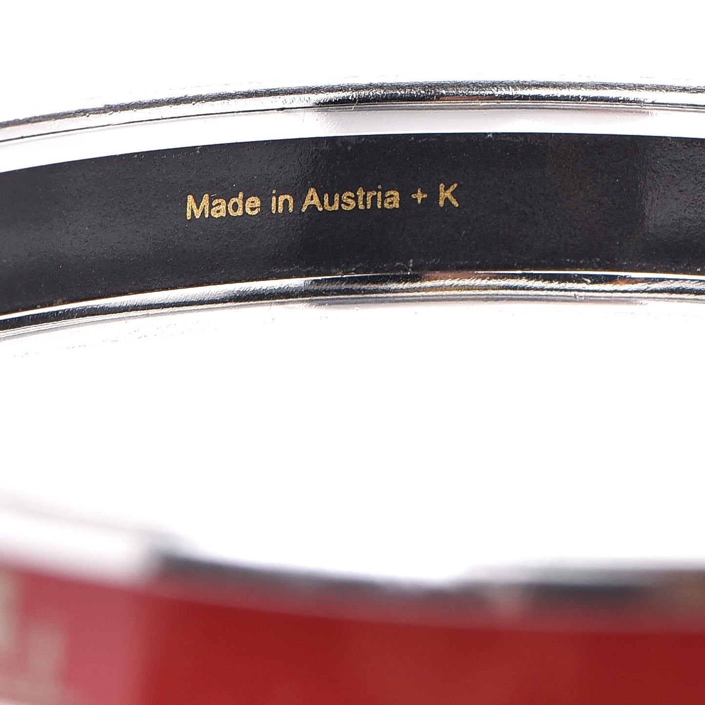Enamel Narrow Caleche Bracelet 62 Red