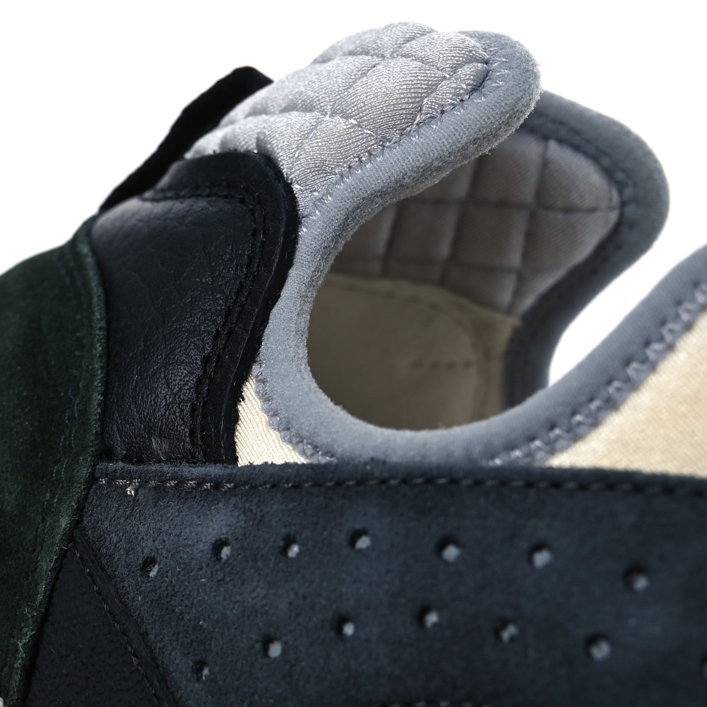 Fabric Suede Calfskin Mesh CC Sneakers 42 Black Dark Grey White Light Grey