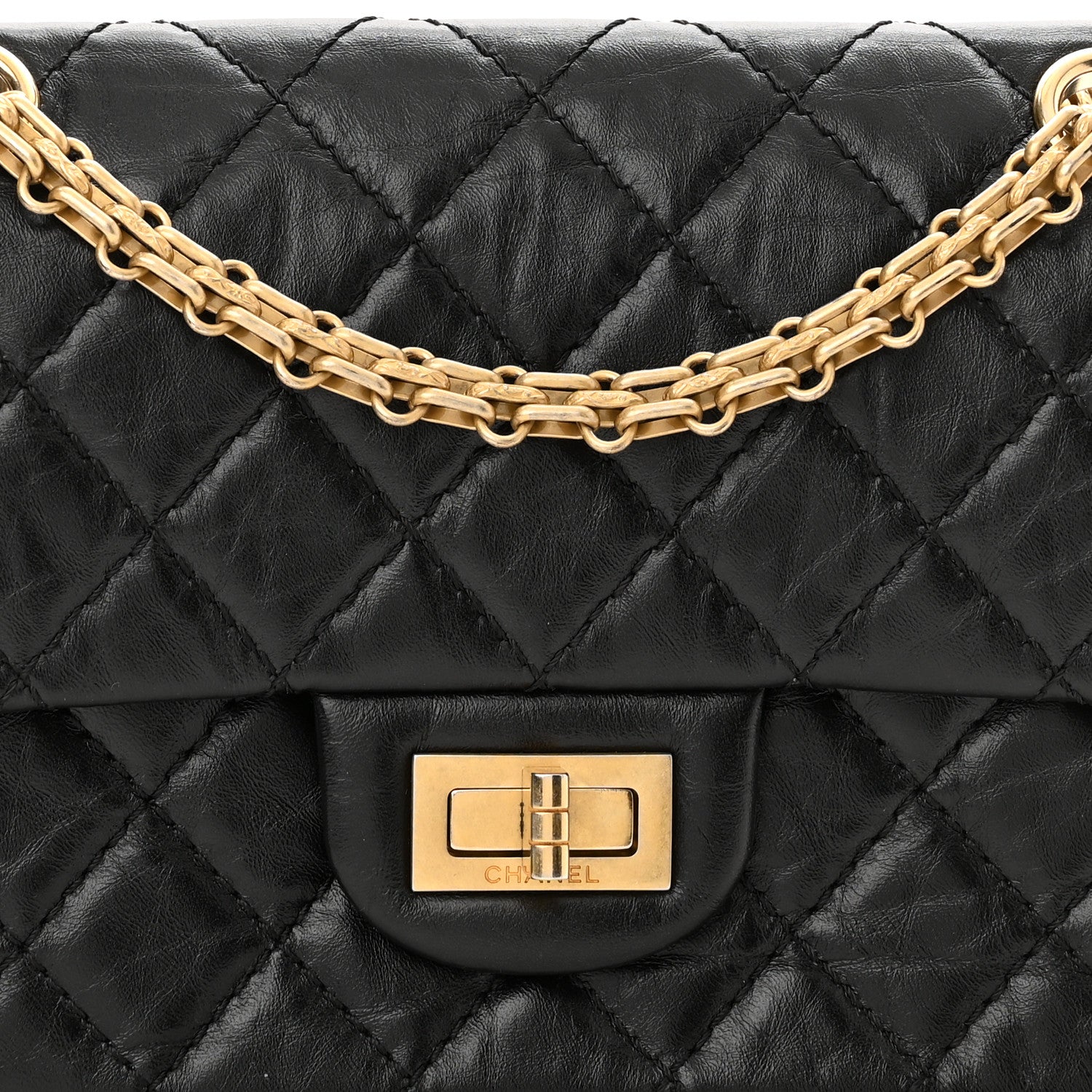 Chanel Aged Calfskin Quilted 2.55 Reissue Mini Flap Black 8 of 11