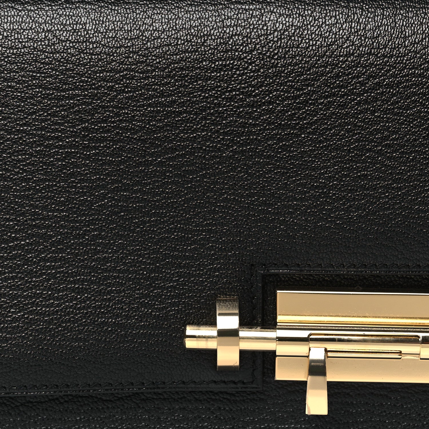 Hermes Chevre Mysore Verrou Clutch Black 8 of 10