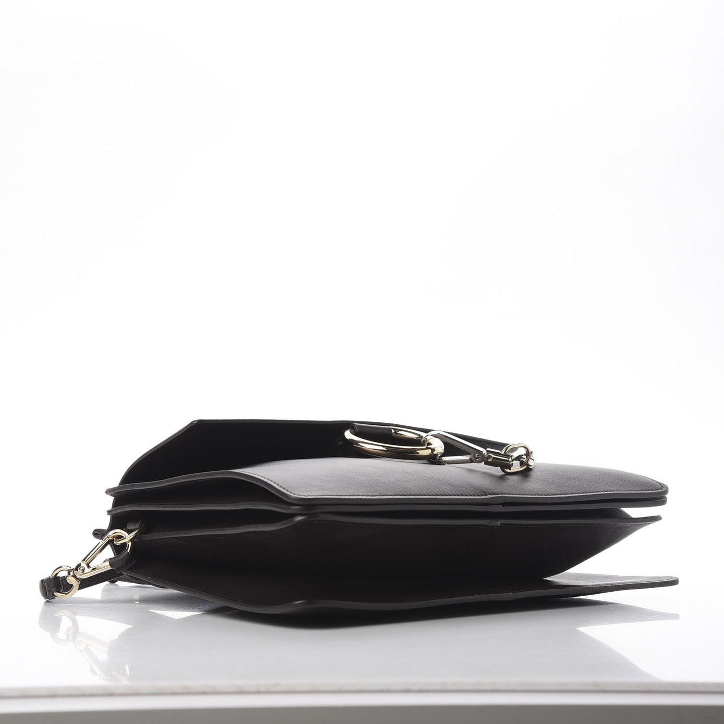 Calfskin Suede Medium Faye Shoulder Bag Carbon Brown