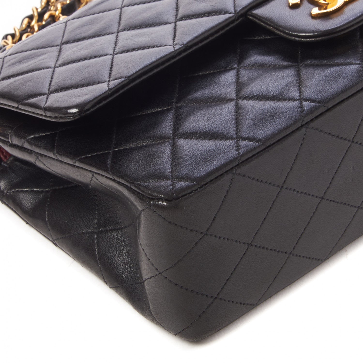 Chanel Lambskin Quilted Medium Double Flap Black 5 of 9