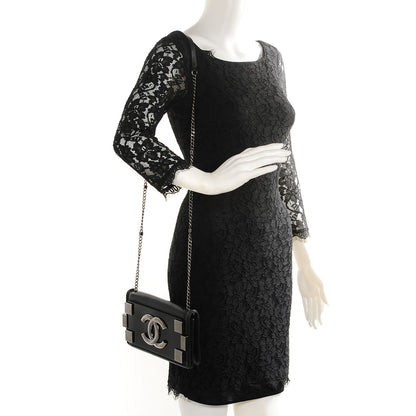 Chanel Lambskin and Plexiglass Boy Brick Flap Black 2 of 7