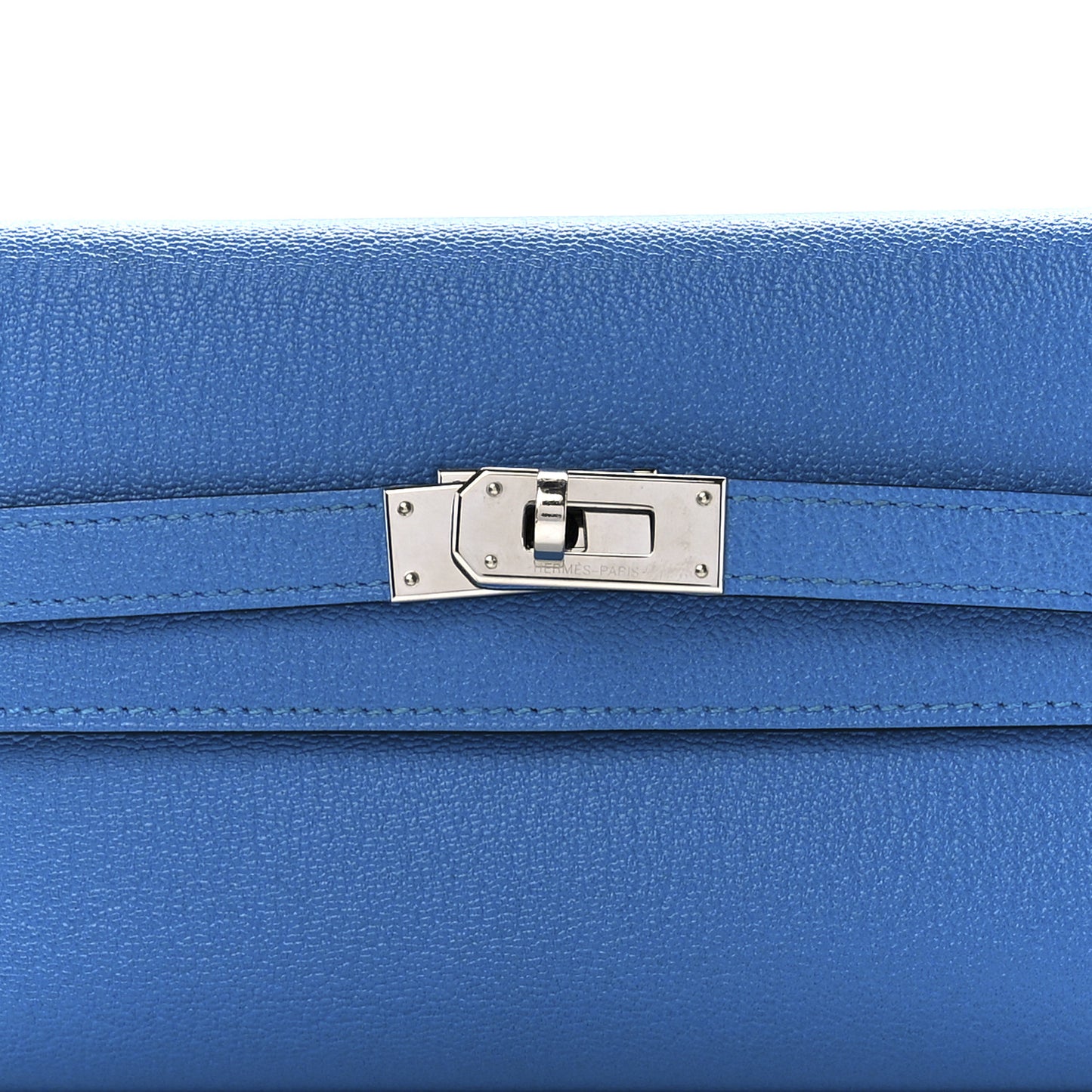 Chevre Mysore Medium Kelly Wallet Bleu Zanzibar