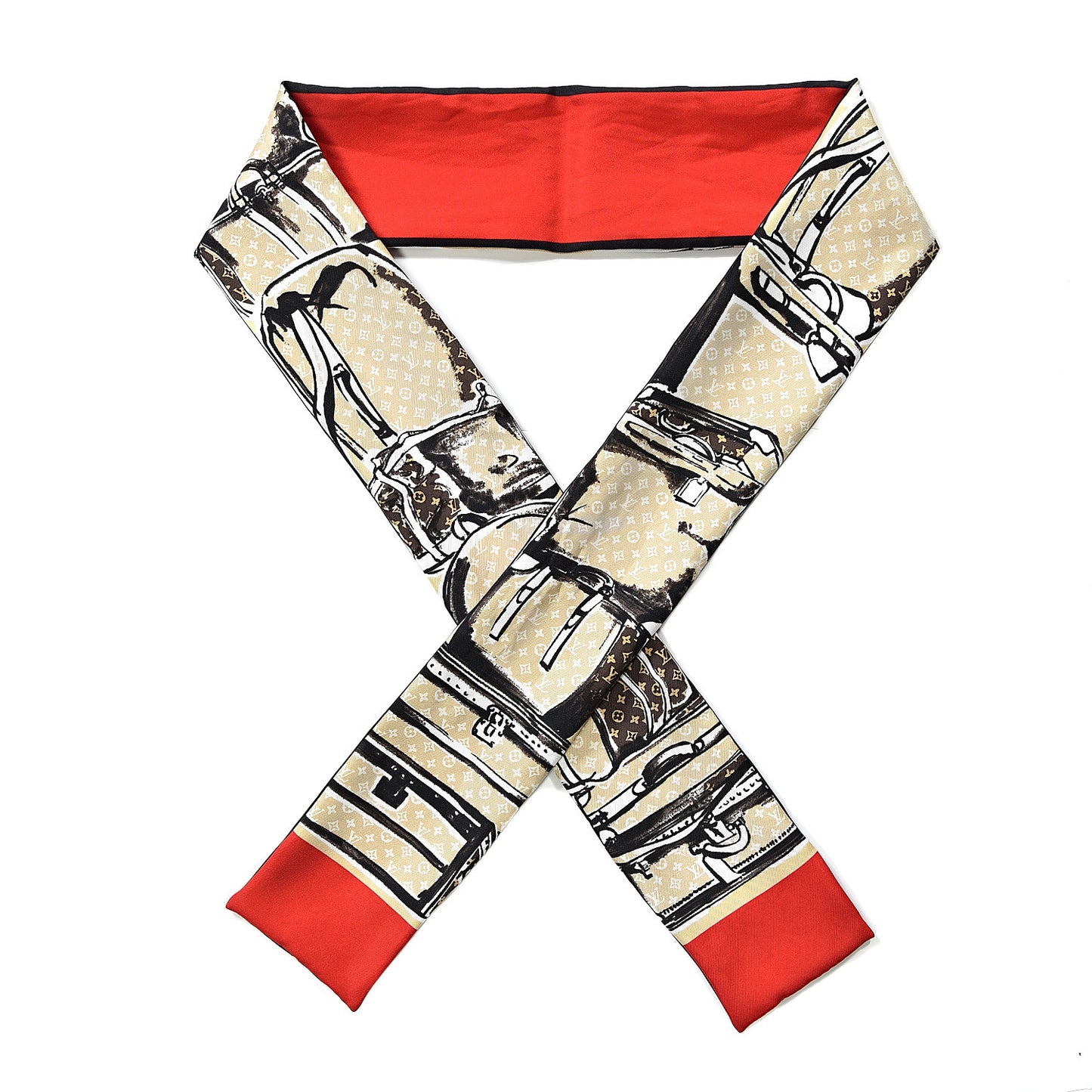 Silk Monogram Trunks Bandeau Brown