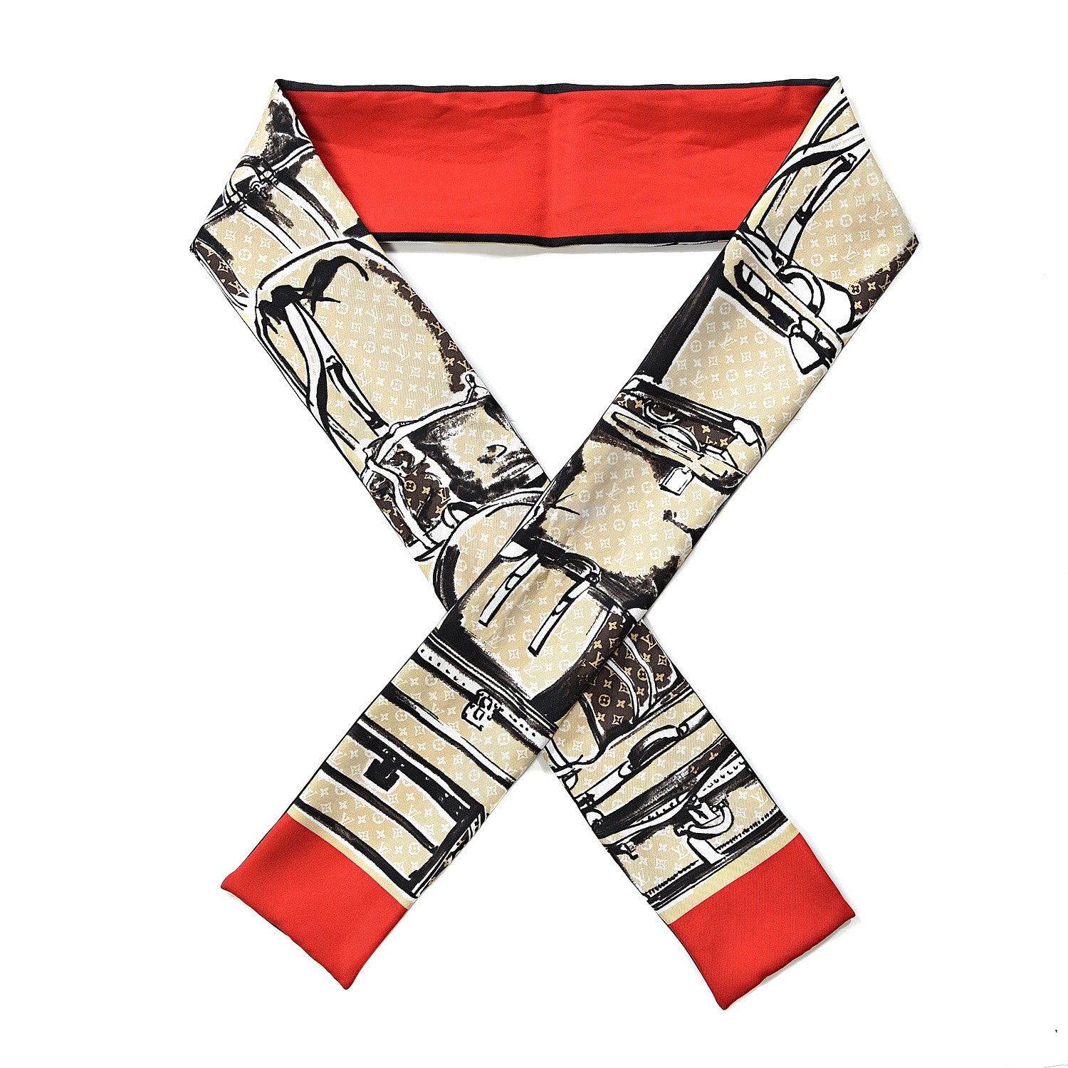 Louis Vuitton Silk Monogram Trunks Bandeau Brown 1 of 3