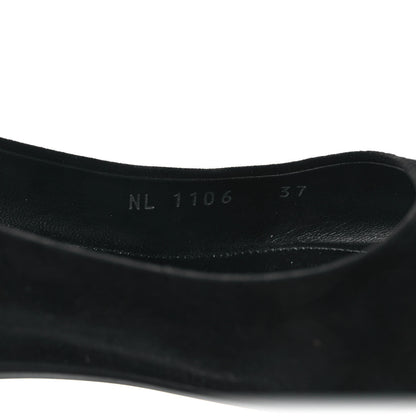 Louis Vuitton Suede Lock It Ballerina Flats 37 Black 8 of 9