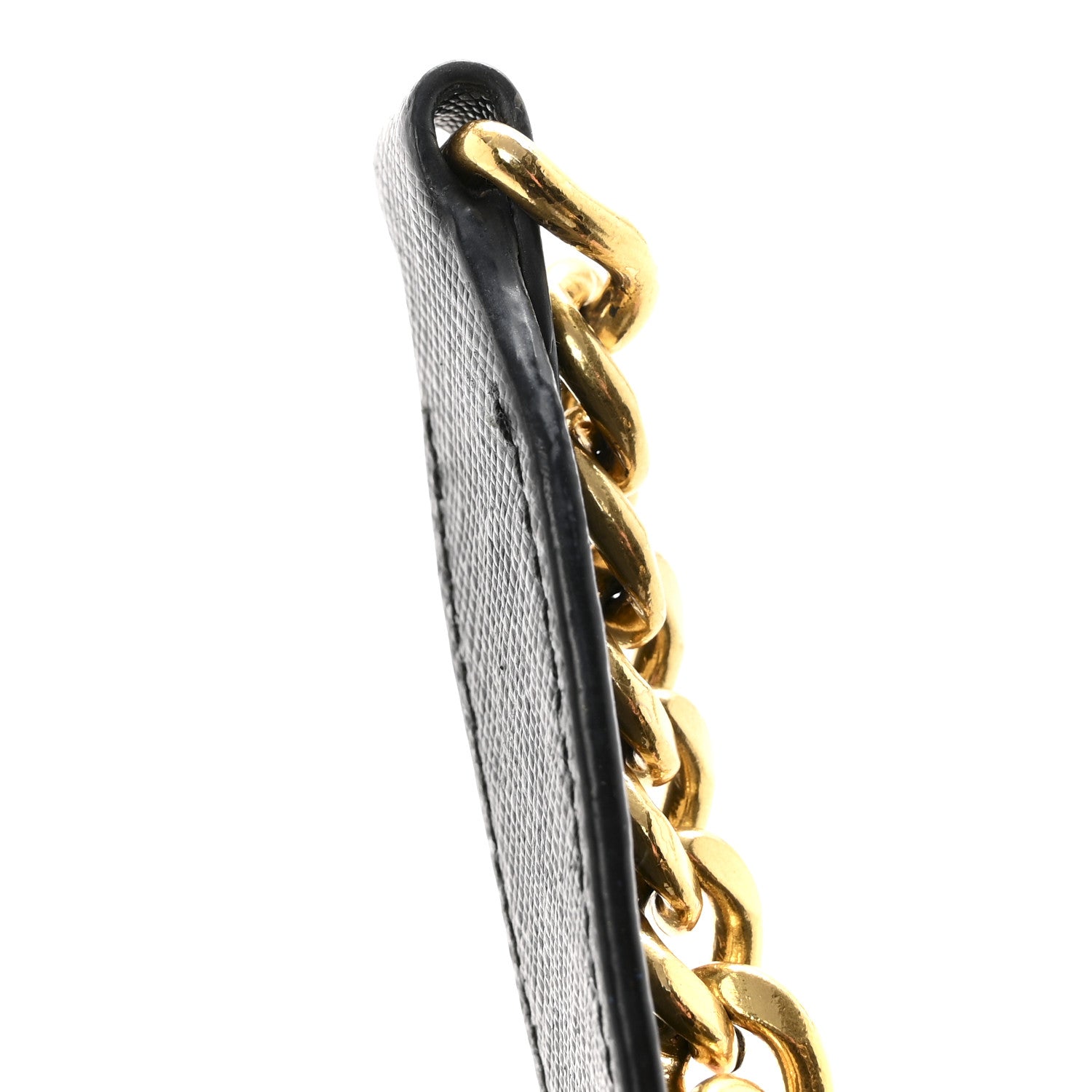 Prada Saffiano Chain Shoulder Bag Black 15 of 15