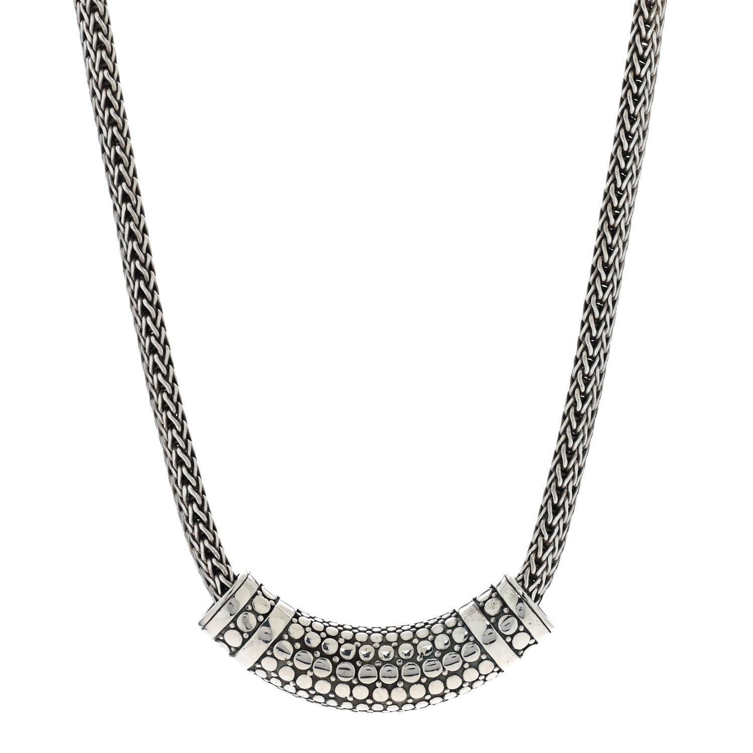 John Hardy Sterling Silver Dot Slide Pendant Necklace 1 of 5