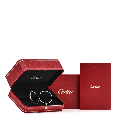 Cartier 18K White Gold Large LOVE Hoop Earrings 5 of 5