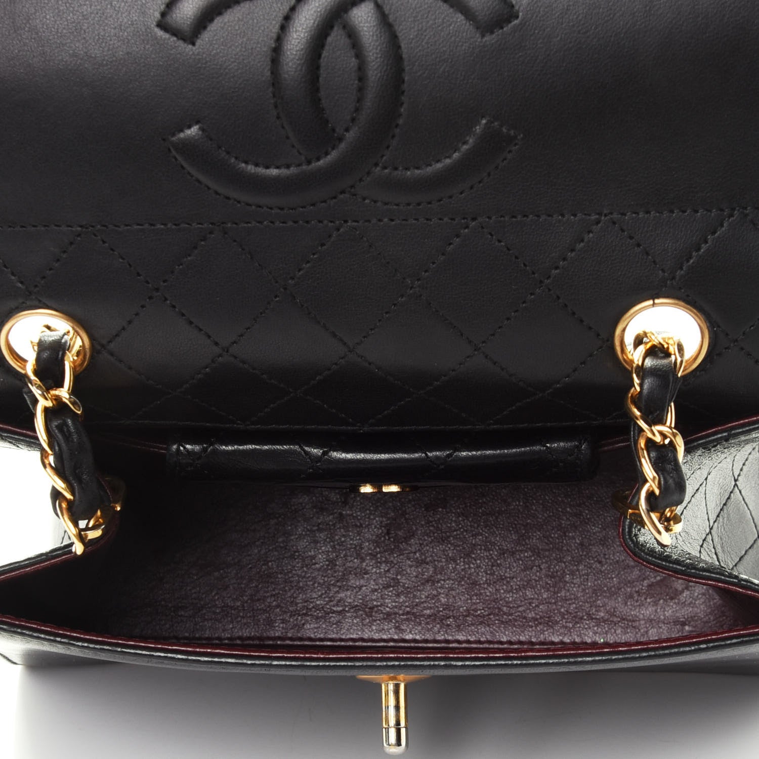 Chanel Lambskin Quilted Small Single Flap Black 4 of 4