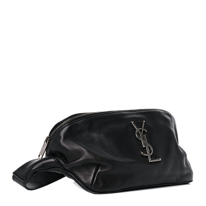 Saint Laurent Calfskin Monogram Belt Bag Black 4 of 13