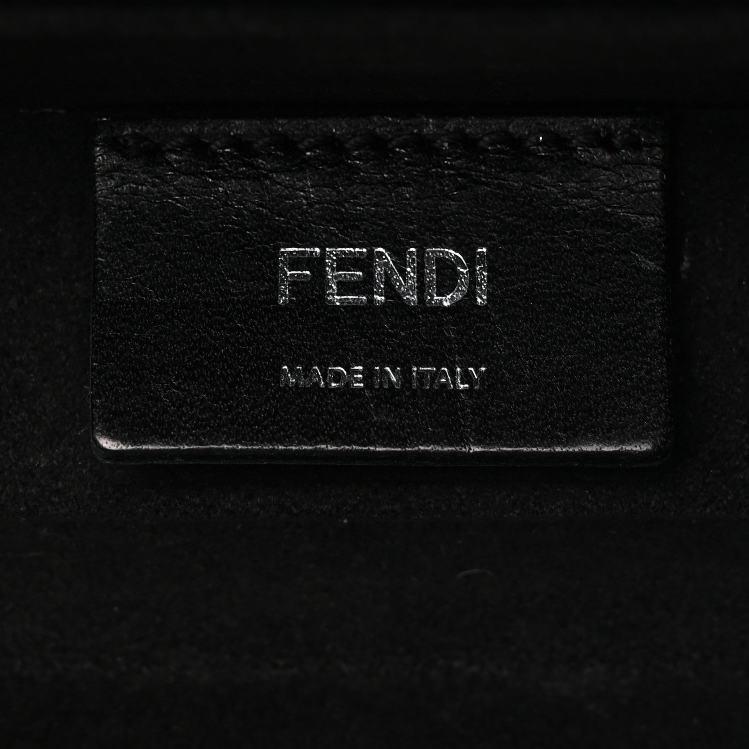 Fendi Recycled Fabric Jacquard Vitello Astro FF 1974 Mini Baguette Trunk Asfalto Black 6 of 7