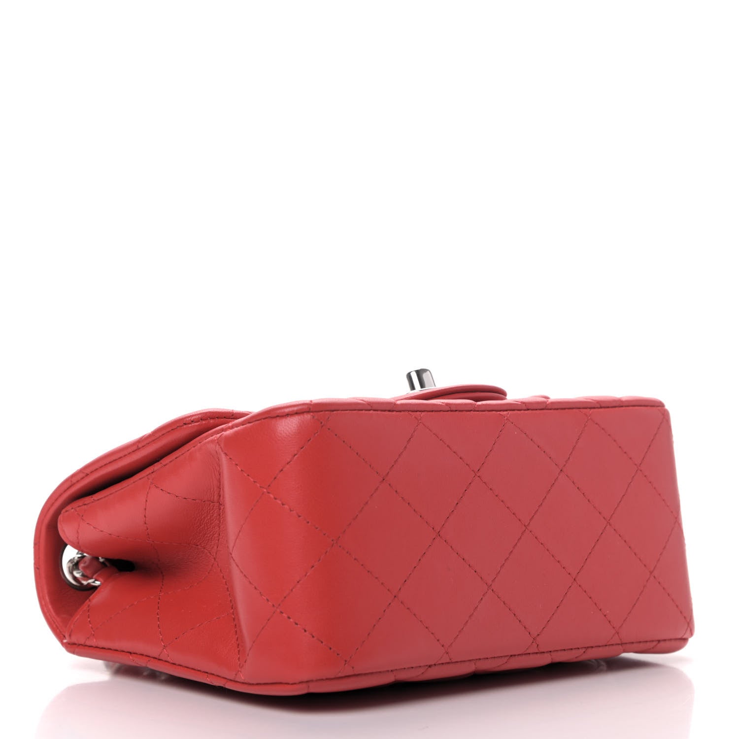 Chanel Lambskin Quilted Mini Square Flap Red 3 of 5