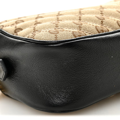 Gucci Monogram Matelasse Diagonal Small GG Marmont Chain Shoulder Bag Beige Black 9 of 12
