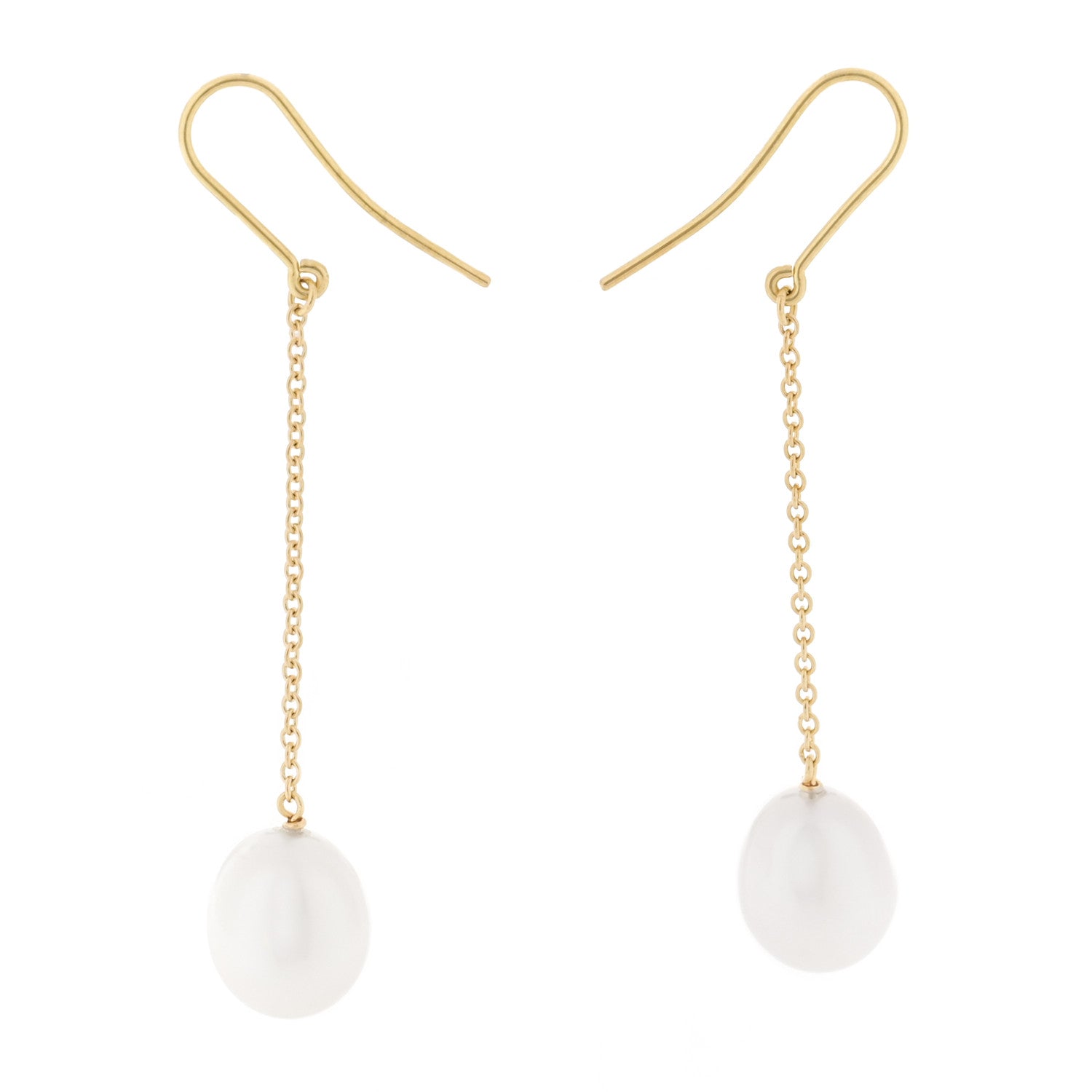 Tiffany 18K Yellow Gold Cultured Pearl Elsa Peretti Pearls By The Yard Drop Earrings 3 of 5