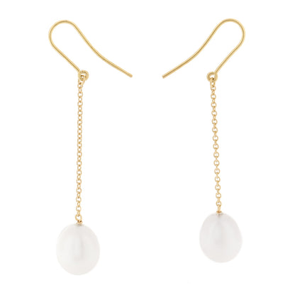 Tiffany 18K Yellow Gold Cultured Pearl Elsa Peretti Pearls By The Yard Drop Earrings 3 of 5