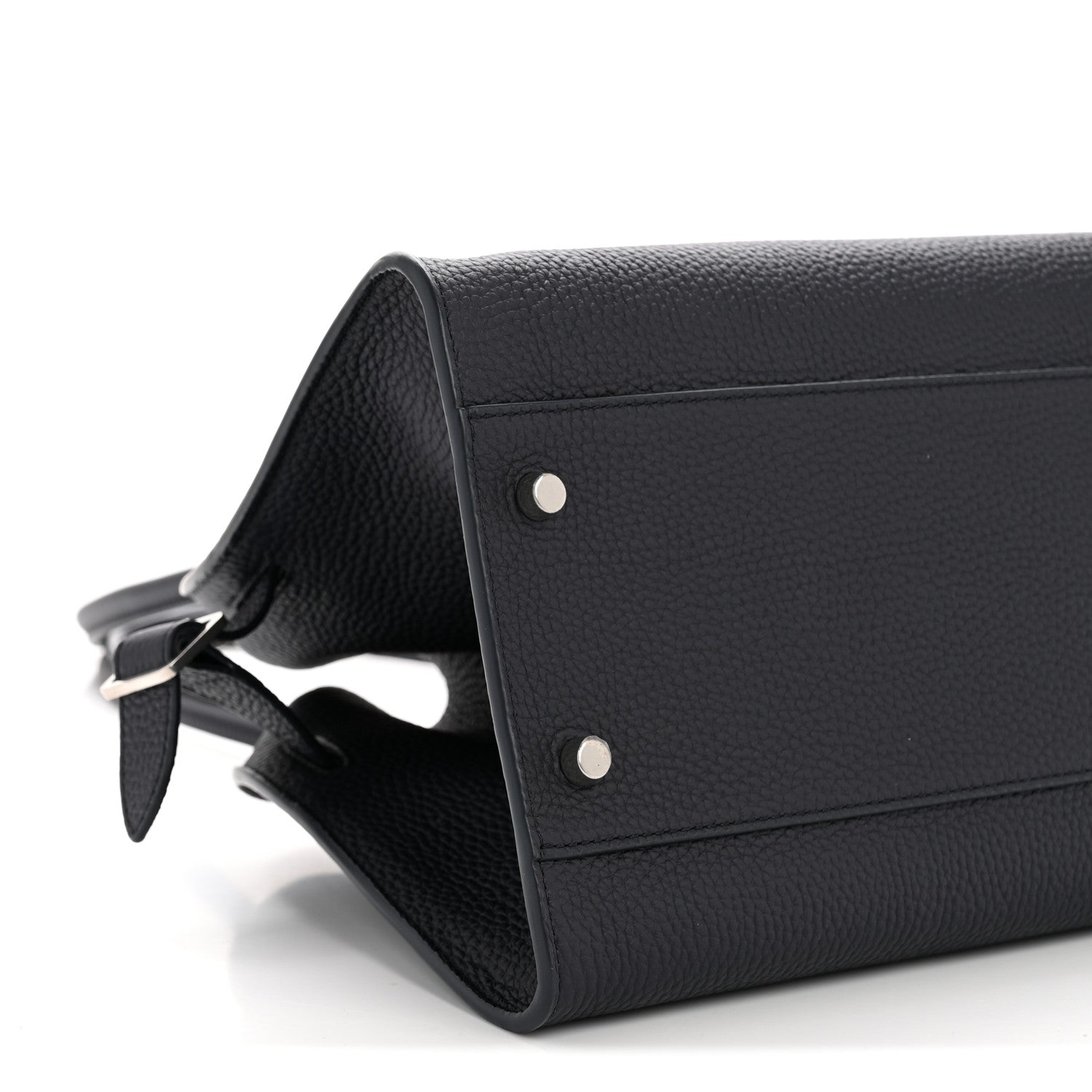 The Row Matte Grained Calfskin Margaux Shoulder 12 Marine 8 of 10