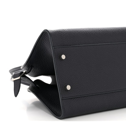 The Row Matte Grained Calfskin Margaux Shoulder 12 Marine 8 of 10