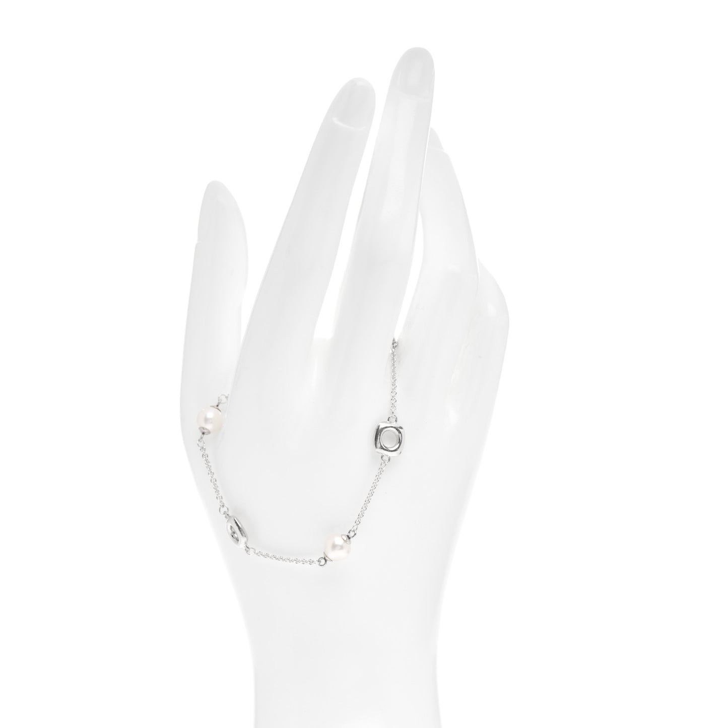 Sterling Silver Pearl Elsa Peretti Cushion Bracelet