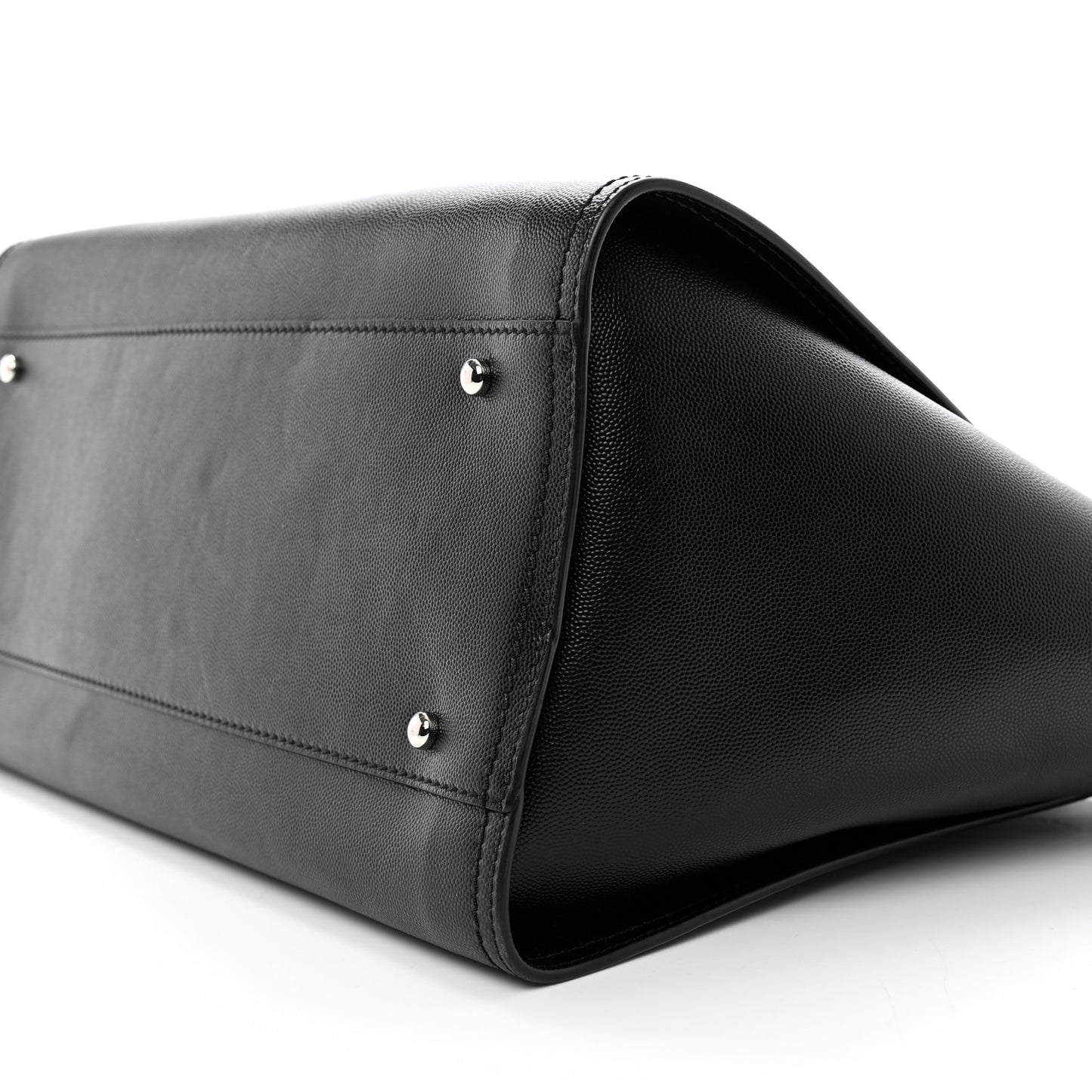 Caviar Medium Studded Deauville Tote Black