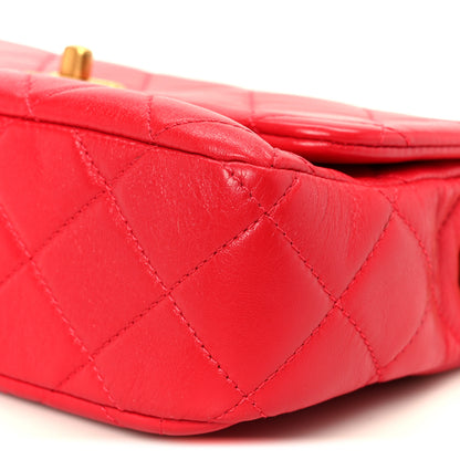 Chanel Lambskin Quilted Small Flap Red 10 of 10