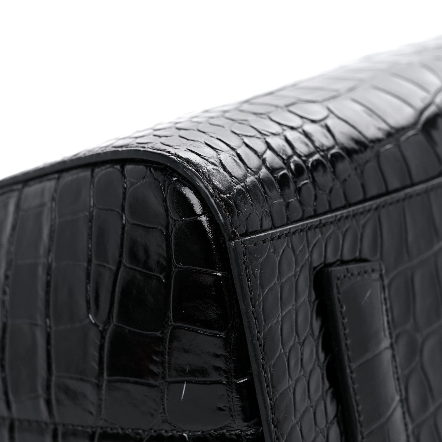 Givenchy Calfskin Crocodile Embossed Small Antigona Black 8 of 12