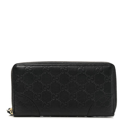 Gucci Guccissima Signature Microguccissima Bree Zip Around Wallet Black 1 of 7